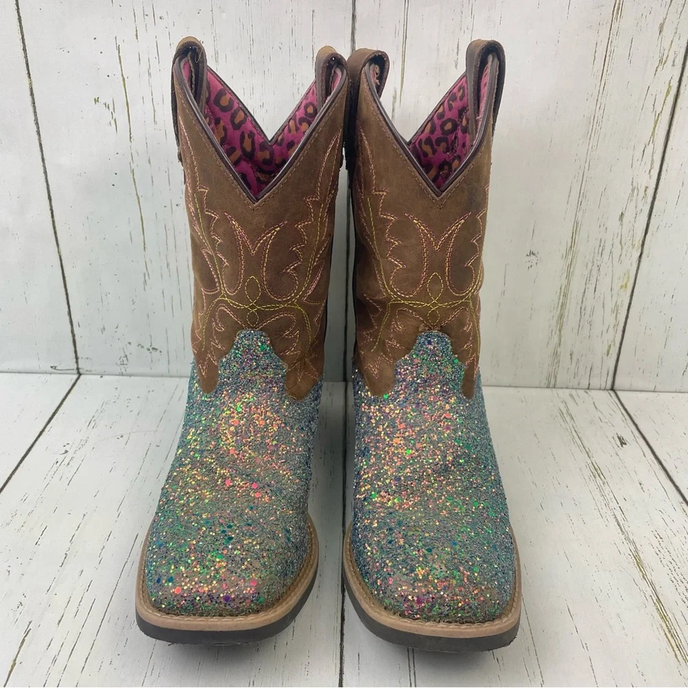 Smoky Mountain Shyanne Girls‎ Glitterama Western Boots-Broad Square Toe